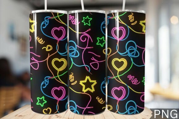 Download Gamer Girl Neon Tech Tumbler Wrap PNG - Neon tech Collection