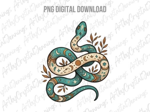 Download Celestial Boho Snake PNG - Premium Resources