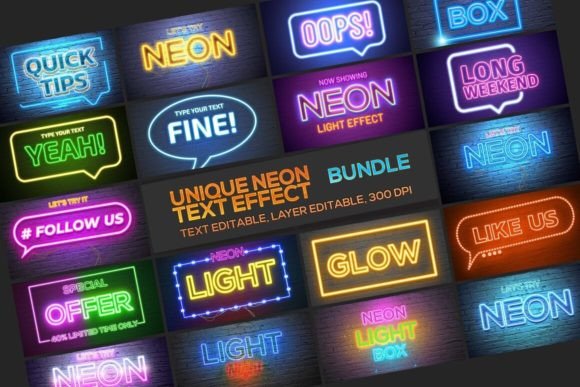 Download Exclusive Neon Text Effect Bundle - Effect Collection