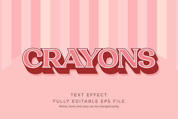 Download Crayon Text Effect Font Type Vector - Effect Collection