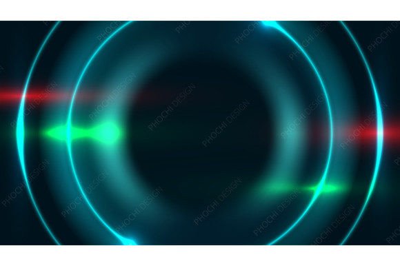 Download Abstract Blue Circles Neon Light Effect - Effect Collection