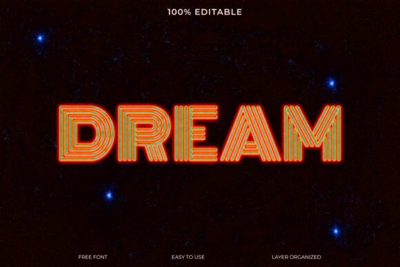 Download Dream Neon Text Effect Editable - Effect Collection