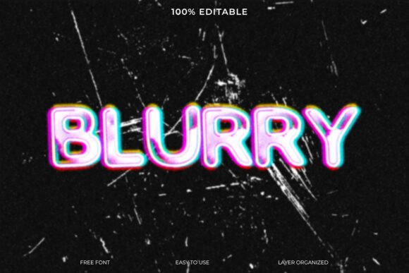 Download Blurry Neon Glitch Text Effect - Effect Collection