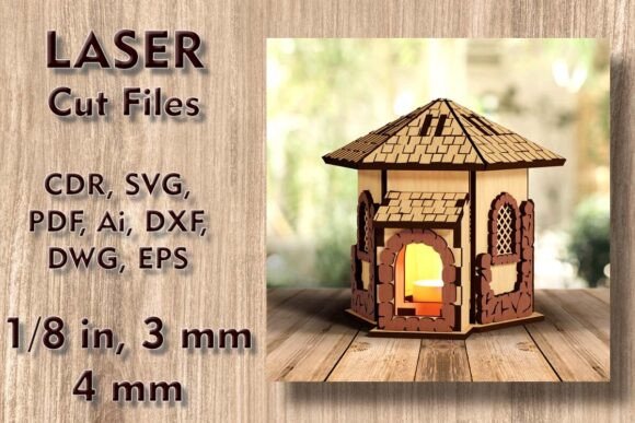 Download House Laser Cut Files Night Light Lamp - Night Collection