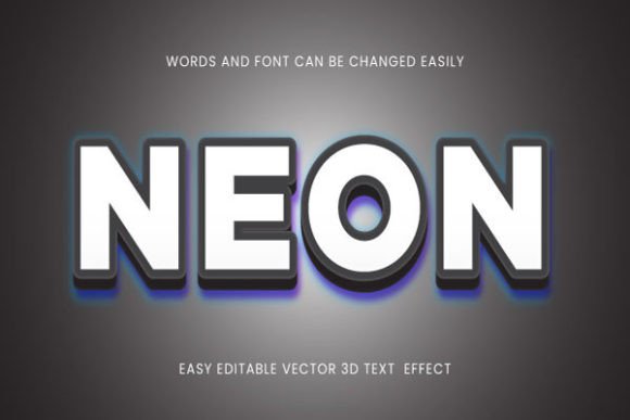 Download Neon 3d Editable Text Effect Font - Effect Collection