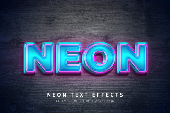 Download Neon 3D Text Effect PSD - Effect Collection
