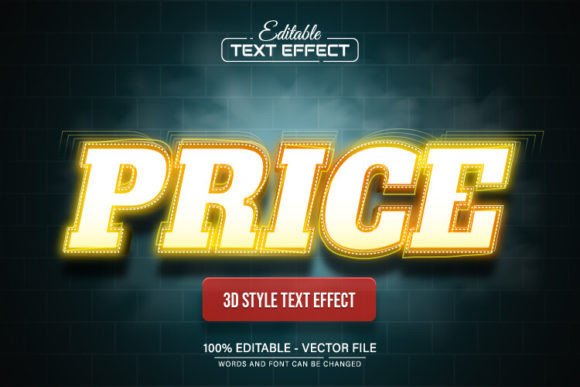 Download Price Yellow Neon 3d Text Effect - Effect Collection