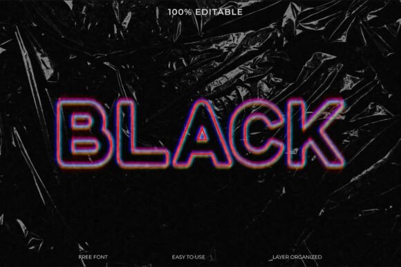 Download Black Neon Glitch Text Effect - Effect Collection