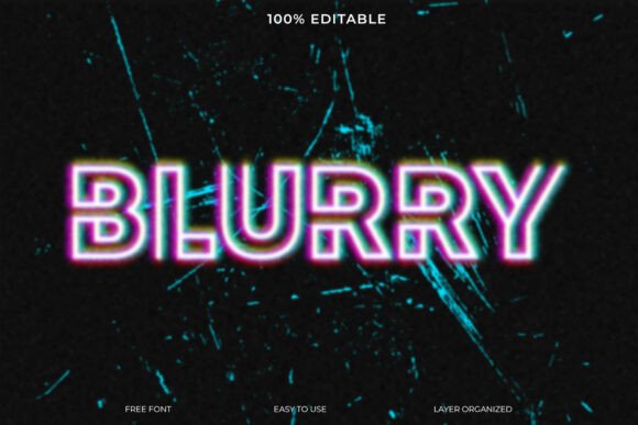 Download Blurry Neon Glitch Text Effect - Effect Collection