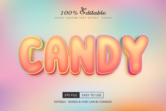 Download Candy Text Effect Editable Style with Be - Effect Collection